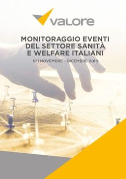 MONITORAGGIO EVENTI DEL SETTORE SANITÀ E WELFARE ITALIANI - N 1 NOVEMBRE - DICEMBRE 2018 - Valore SRL