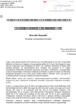 Laura: paura e desiderio di amare - LA PROSPETTIVA PSICOANALITICA REICHIANA - AIPPC
