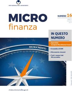 IN QUESTO NUMERO Speciale: NUMERO 16 - Rivista Microcredito