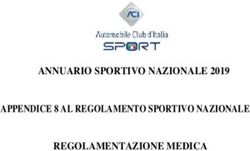 ANNUARIO SPORTIVO NAZIONALE 2019 APPENDICE 8 AL REGOLAMENTO SPORTIVO NAZIONALE REGOLAMENTAZIONE MEDICA - ACI Sport