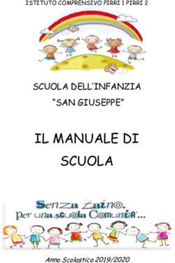 IL MANUALE DI SCUOLA SCUOLA DELL'INFANZIA "SAN GIUSEPPE" - Anno Scolastico 2019/2020