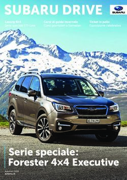 SUBARU DRIVE - Serie speciale : Forester 4 4 Executive - Levorg 4 4 Serie speciale STI-Line - Subaru.ch