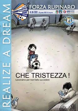 CHE TRISTEZZA ! Lavoriamo per non farlo succedere - N. 01-2021 - 23 gennaio 2021 - III stagione - Rupinaro Sport 2014