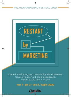 RESTART by MARKETING - mer 1 - gio 2 - ven 3 / luglio 2020 Come il marketing può contribuire alla ripartenza.