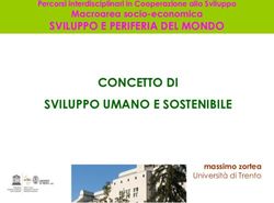 CONCETTO DI SVILUPPO UMANO E SOSTENIBILE - SVILUPPO E PERIFERIA DEL MONDO Macroarea socio-economica - Unife