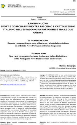 L'UOMO NUOVO SPORT E CORPORATIVISMO TRA FASCISMO E CATTOLICESIMO ITALIANO NELL'ESTADO NOVO PORTOGHESE TRA LE DUE GUERRE - Revistas UC3M