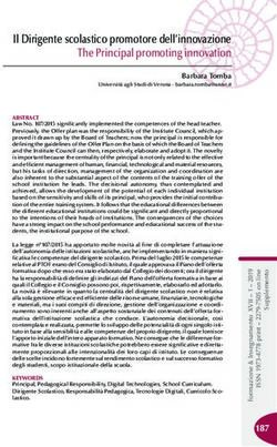 Il Dirigente scolastico promotore dell'innovazione The Principal promoting innovation