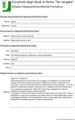 Università degli Studi di Roma "Tor Vergata" Scheda Insegnamento/Attività Formativa