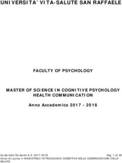 UNIVERSITA' VITA-SALUTE SAN RAFFAELE - FACULTY OF PSYCHOLOGY
