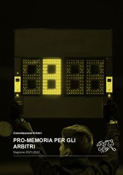 PRO-MEMORIA PER GLI ARBITRI - Commissione Arbitri Stagione 2021/2022 - FTC