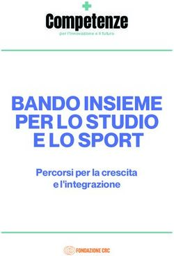 Competenze BANDO INSIEME PER LO STUDIO E LO SPORT - Percorsi per la crescita e l'integrazione