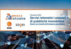 Servizi telematici catastali e di pubblicit&agrave; immobiliare - Dicembre 2020