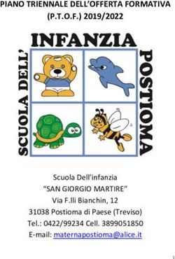 PIANO TRIENNALE DELL'OFFERTA FORMATIVA (P.T.O.F.) 2019/2022 - "SAN GIORGIO MARTIRE" Scuola Dell'infanzia Via F.lli Bianchin, 12 31038 Postioma di ...