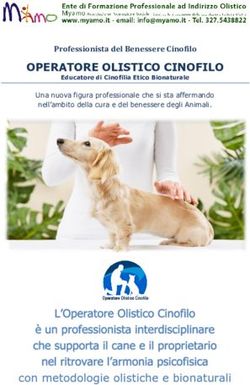 OPERATORE OLISTICO CINOFILO - con metodologie olistiche e bionaturali - Professionista del Benessere Cinofilo