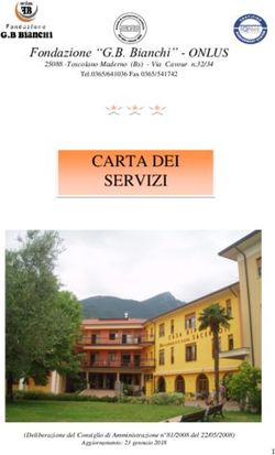CARTA DEI SERVIZI Fondazione "G.B. Bianchi" - ONLUS