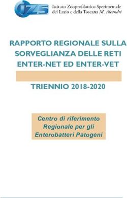 RAPPORTO REGIONALE SULLA SORVEGLIANZA DELLE RETI ENTER-NET ED ENTER-VET TRIENNIO 2018-2020 - Centro di riferimento Regionale per gli Enterobatteri ...
