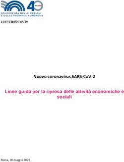 LINEE GUIDA PER LA RIPRESA DELLE ATTIVITÀ ECONOMICHE E SOCIALI - NUOVO CORONAVIRUS SARS-COV-2