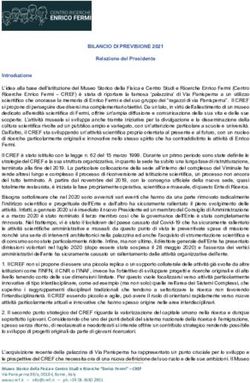 BILANCIO DI PREVISIONE 2021