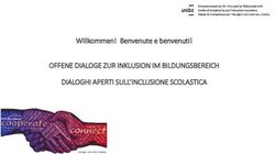 OFFENE DIALOGE ZUR INKLUSION IM BILDUNGSBEREICH DIALOGHI APERTI SULL'INCLUSIONE SCOLASTICA - Willkommen! Benvenute e benvenuti!