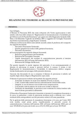 RELAZIONE DEL TESORIERE AL BILANCIO DI PREVISIONE 2022