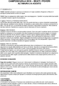 CAMPOSCUOLA 2016 - BEATI I POVERI ALTAMURA 2-6 AGOSTO - Parrocchia Santa Chiara ...