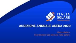 AUDIZIONE ANNUALE ARERA 2020 - MARCO BALLICU COORDINATORE GDL MERCATO ITALIA SOLARE