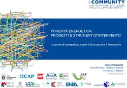 POVERTÀ ENERGETICA. PROGETTI E STRUMENTI D'INTERVENTO - La povertà energetica: come (ri)conoscere il fenomeno - Città metropolitana Milano