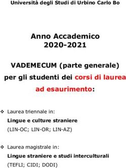 Anno Accademico 2020-2021 VADEMECUM (parte generale) per gli studenti dei corsi di laurea ad esaurimento