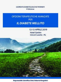 IL DIABETE MELLITO OPZIONI TERAPEUTICHE AVANZATE PER 12-13 APRILE 2019 - Consulta Umbria