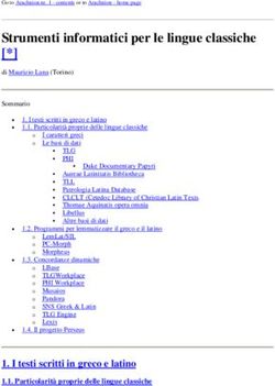 Strumenti informatici per le lingue classiche