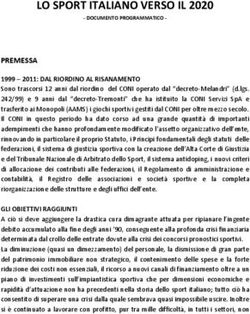 LO SPORT ITALIANO VERSO IL 2020