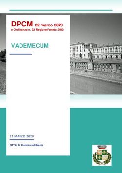 VADEMECUM DPCM 22 marzo 2020 - e Ordinanza n. 33 RegioneVeneto 2020 - Centro Storico di Piazzola ...