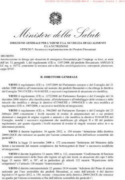 Ministero della Salute - DIREZIONE GENERALE PER L'IGIENE E LA SICUREZZA DEGLI ALIMENTI