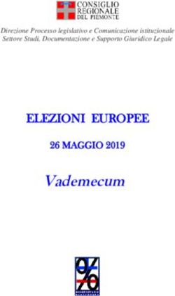 Vademecum ELEZIONI EUROPEE - 26 MAGGIO 2019 - Consiglio regionale del Piemonte