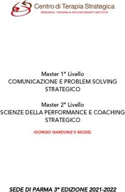 COMUNICAZIONE E PROBLEM SOLVING STRATEGICO SCIENZE DELLA PERFORMANCE E COACHING STRATEGICO - Master 1 Livello Master 2 Livello - SEDE DI PARMA ...