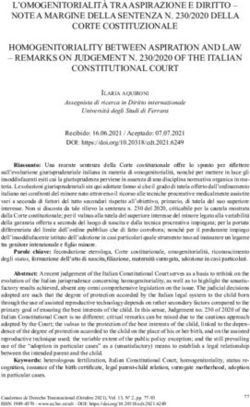 L'OMOGENITORIALIT&Agrave; TRA ASPIRAZIONE E DIRITTO - NOTE A MARGINE DELLA SENTENZA N. 230/2020 DELLA CORTE COSTITUZIONALE HOMOGENITORIALITY BETWEEN ...