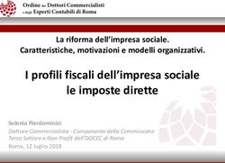 I profili fiscali dell'impresa sociale le imposte dirette - ODCEC Roma