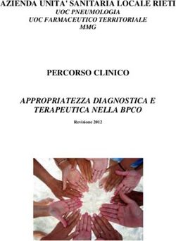 AZIENDA UNITA' SANITARIA LOCALE RIETI PERCORSO CLINICO - APPROPRIATEZZA DIAGNOSTICA E TERAPEUTICA NELLA BPCO