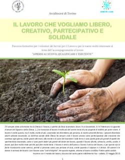 IL LAVORO CHE VOGLIAMO LIBERO, CREATIVO, PARTECIPATIVO E SOLIDALE - Diocesi di Torino