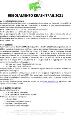 REGOLAMENTO KRASH TRAIL 2021 - Romagna Podismo