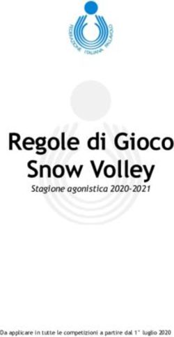 Regole di Gioco Snow Volley - Stagione agonistica 2020-2021 - Federvolley