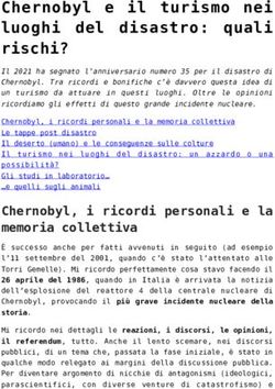 Chernobyl e il turismo nei luoghi del disastro: quali rischi?