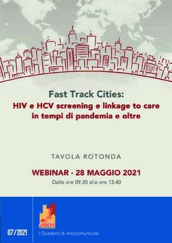 Fast Track Cities: HIV e HCV screening e linkage to care in tempi di pandemia e oltre - Luglio 2021