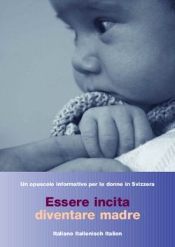 Essere incita diventare madre - Un opuscolo informativo per le donne in Svizzera Italiano Italienisch Italien
