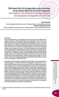 Dalle utopie alle città che apprendono come ecosistema: Da una rilettura della Città del Sole di Campanella* From utopias to cities that become ...