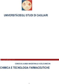 UNIVERSITÀ DEGLI STUDI DI CAGLIARI - CHIMICA E TECNOLOGIA FARMACEUTICHE CORSO DI LAUREA MAGISTRALE A CICLO UNICO IN