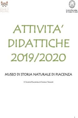 ATTIVITA' DIDATTICHE 2019/2020 - MUSEO DI STORIA NATURALE DI PIACENZA