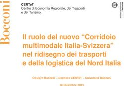 Il ruolo del nuovo "Corridoio multimodale Italia-Svizzera" nel ridisegno dei trasporti e della logistica del Nord Italia - Universit&agrave; Bocconi
