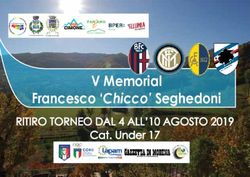 V Memorial Francesco 'Chicco' Seghedoni - RITIRO TORNEO DAL 4 ALL'10 AGOSTO 2019 Cat. Under 17 - Regione Emilia-Romagna