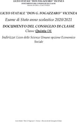 Esame di Stato anno scolastico 2020/2021 - DOCUMENTO DEL CONSIGLIO DI CLASSE